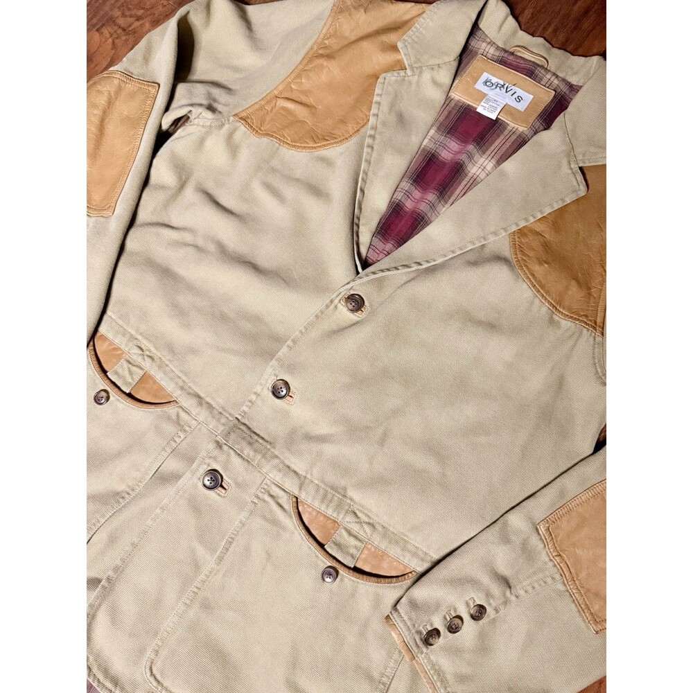 Vintage Orvis Jacket Field Barn Leather Chore Coat Men 44